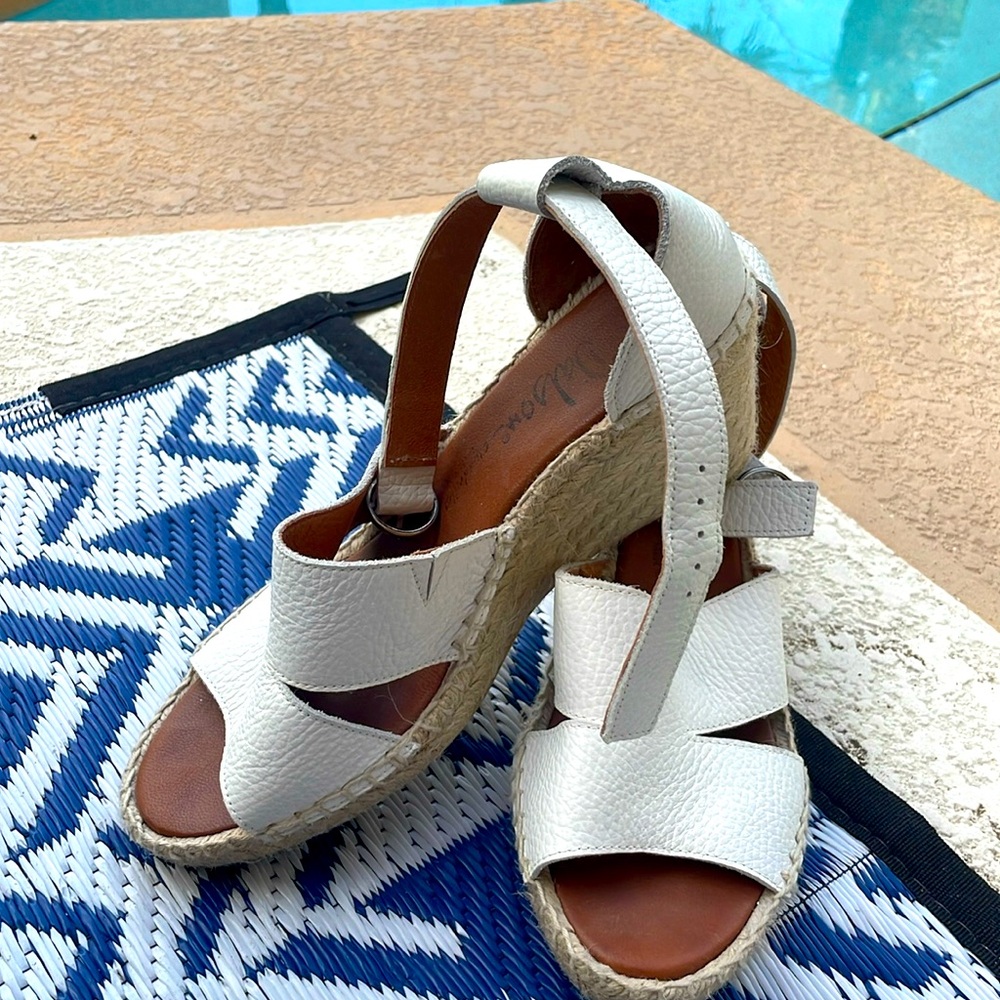 White leather Spanish espadrilles